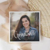 Handgeschreven trendy Casual Script Photo Afstuder Servet