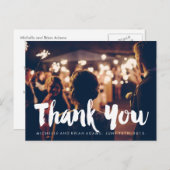 Handgeschreven trouwfoto Dank u kaart (Voorkant / Achterkant)