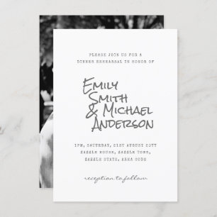 Handgeschreven Typeset FOTO nodigt Koppels Event u Kaart