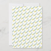 Handgeschreven typografie gele bloemen verloving kaart (Achterkant)