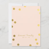 Handgeschreven Typografie Gold Foil Confetti Weddi Kaart (Achterkant)