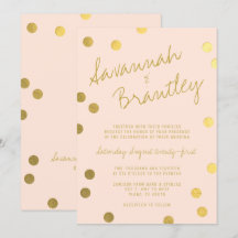 Handgeschreven Typografie Gold Foil Confetti Weddi