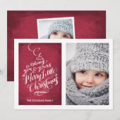 Handgeschreven typografie Ornament | Christmas Feestdagenkaart (Voorkant / Achterkant)