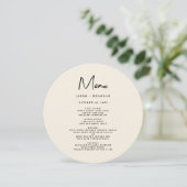 Handgeschreven typografie retro trouwmenu kaart (Staand voorkant)
