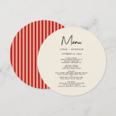 Handgeschreven typografie retro trouwmenu kaart (Voorkant / Achterkant)