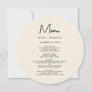 Handgeschreven typografie retro trouwmenu kaart