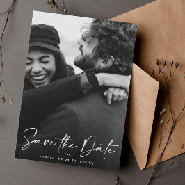 Handgeschreven Typografie White Overlay Photo Save The Date