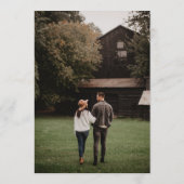 Handgeschreven Typografie White Overlay Photo Save The Date (Achterkant)