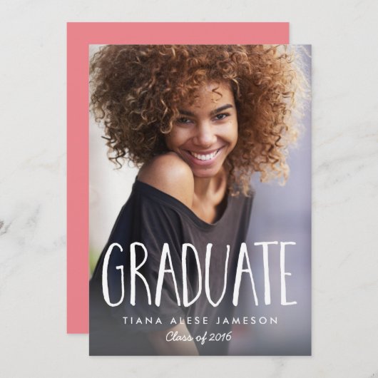 Handgeschreven uitgave van het Afstuderen van de R Aankondiging (Voorkant / Achterkant)