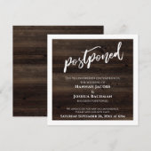 Handgeschreven Uitgesteld Huwelijk Landelijke Hout Kaart (Voorkant / Achterkant)