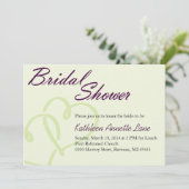 Handgeschreven uitnodiging voor een bridale douwer (Staand voorkant)