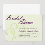 Handgeschreven uitnodiging voor een bridale douwer (Voorkant / Achterkant)