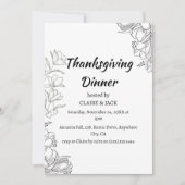 Handgeschreven uitnodiging voor Thanksgiving diner (Voorkant)