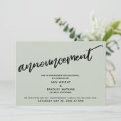 Handgeschreven Uitstel Huwelijk Wijze Aankondiging (Staand voorkant)