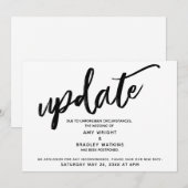 Handgeschreven Uitverkoren Trouwkaart Update Kaart (Voorkant / Achterkant)
