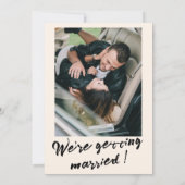 Handgeschreven  Unieke Moderne Fotobruiloft Kaart (Achterkant)