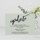 Handgeschreven update over afgeblazen bruiloft in  kaart (Staand voorkant)