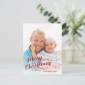 Handgeschreven vakantie Kaart Maroon (Staand voorkant)