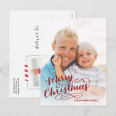 Handgeschreven vakantie Kaart Maroon (Voorkant / Achterkant)