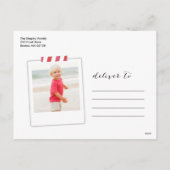 Handgeschreven vakantie Kaart Maroon (Achterkant)