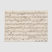 Handgeschreven vel muziekbeige weefselpapier tissuepapier (Voorkant)