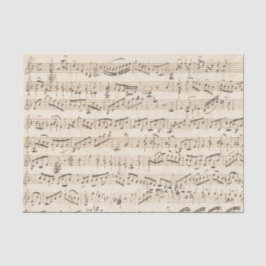 Handgeschreven  vel muziekbeige weefselpapier tissuepapier