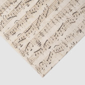 Handgeschreven  vel muziekbeige weefselpapier tissuepapier (Detail)