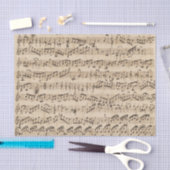 Handgeschreven vel muziekpapier tissuepapier (Craft)