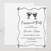 Handgeschreven Verloving Aankondiging bruiloft (Voorkant / Achterkant)