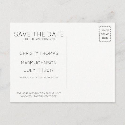 Handgeschreven vervaagd Afbeelding | Het Briefkaar Aankondigingskaart (Achterkant)