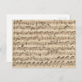 Handgeschreven Vintage — Briefkaart Muziek (Voorkant / Achterkant)