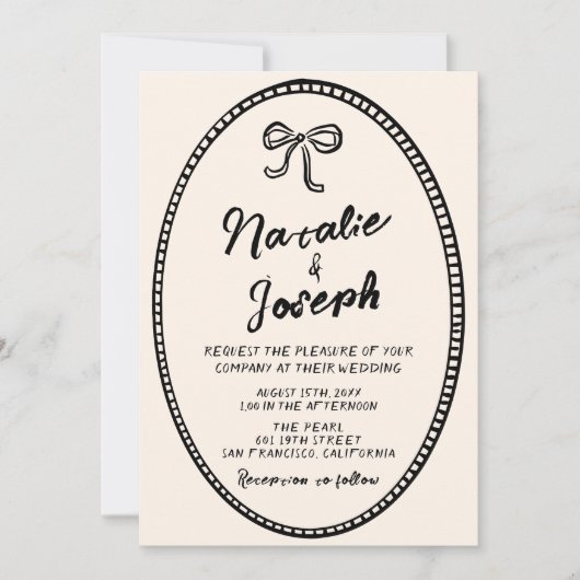 Handgeschreven Vintage Unieke eigenzinnige bruilof Kaart (Voorkant)