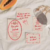 Handgeschreven Vintage Unieke eigenzinnige bruilof