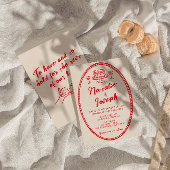 Handgeschreven Vintage Unieke eigenzinnige bruilof Kaart