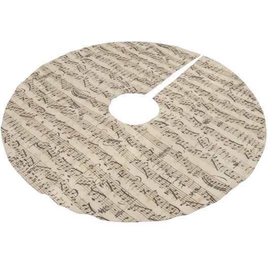 Handgeschreven Vintage vel muziekstructuur Kerstboom Rok (Gekanteld)