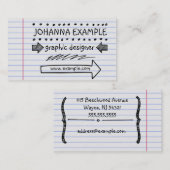 Handgeschreven Visitekaartje (Voorkant / Achterkant)