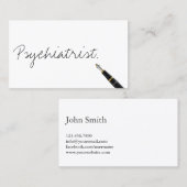 Handgeschreven Visitekaartje Psychiatrist (Voorkant / Achterkant)