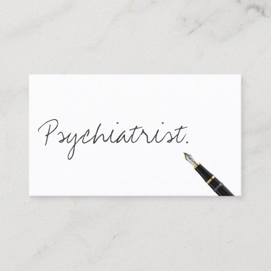 Handgeschreven Visitekaartje Psychiatrist (Voorkant)