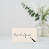 Handgeschreven Visitekaartje reisagent (Staand voorkant)