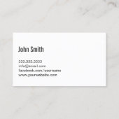 Handgeschreven Visitekaartje van de Journalist van (Achterkant)