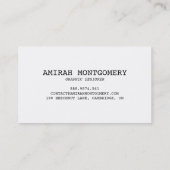 handgeschreven Visitekaartje van het Manuscript (Achterkant)