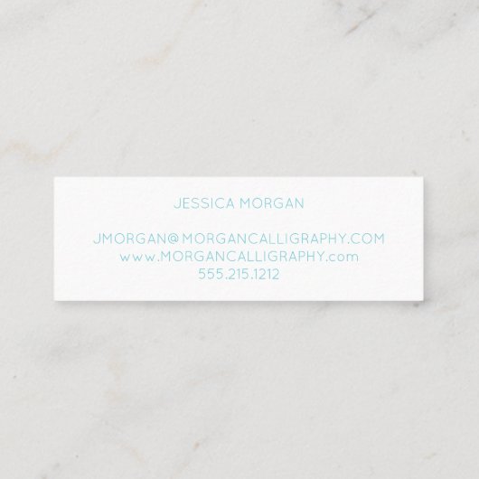 Handgeschreven Visitekaartje van het Witte Manuscr (Achterkant)