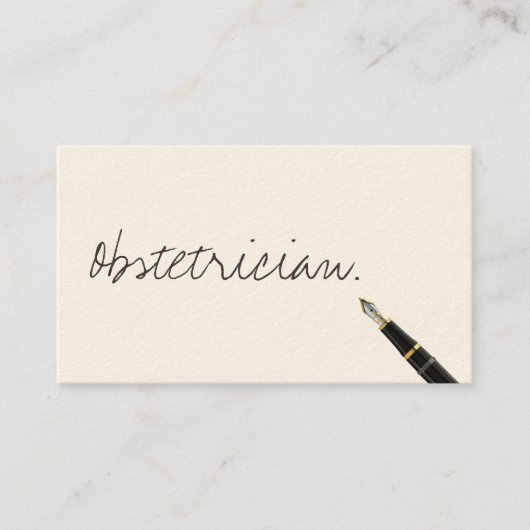 Handgeschreven Visitekaartje van Obstetricien (Voorkant)