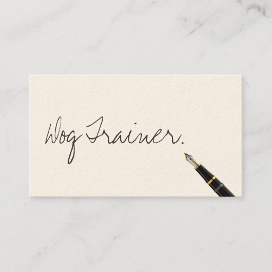 Handgeschreven Visitekaartje voor training voor ho (Voorkant)