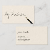 Handgeschreven Visitekaartje voor training voor ho (Voorkant / Achterkant)