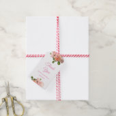 Handgeschreven Vrijgezellenfeest Dank u Blush Pink Cadeaulabel (Met Touw)