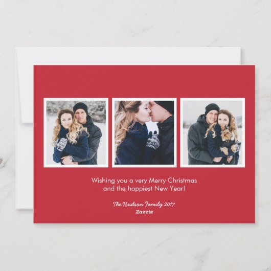 Handgeschreven vrolijk kerstfeest Volledige foto Feestdagenkaart (Achterkant)