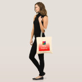 Handgeschreven vrolijke kerstfoto of Logo-Sjabloon Tote Bag (Voorkant (model))