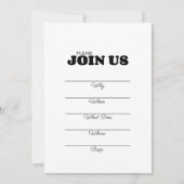 Handgeschreven vul in multi purpose zwarte typogra kaart (Voorkant)