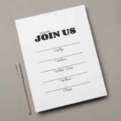 Handgeschreven vul in multi purpose zwarte typogra kaart